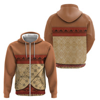 Island Elder Inspired Costume Zip Hoodie Polynesian Tribal Pattern