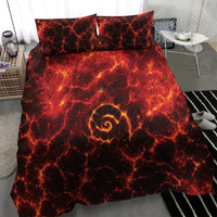 Lava Monster Costume Bedding Set Fiery Lava Spiral