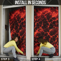 Lava Monster Costume Door Cover Fiery Lava Spiral
