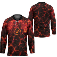 Lava Monster Costume Hockey Jersey Fiery Lava Spiral