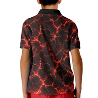 Lava Monster Costume Kid Polo Shirt Fiery Lava Spiral