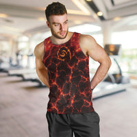 Lava Monster Costume Men Tank Top Fiery Lava Spiral
