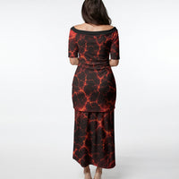 Lava Monster Costume Puletasi Fiery Lava Spiral