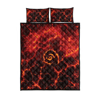 Lava Monster Costume Quilt Bed Set Fiery Lava Spiral