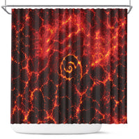 Lava Monster Costume Shower Curtain Fiery Lava Spiral