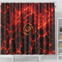 Lava Monster Costume Shower Curtain Fiery Lava Spiral