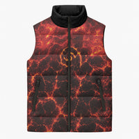 Lava Monster Costume Sleeveless Puffer Jacket Fiery Lava Spiral