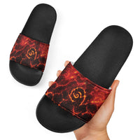Lava Monster Costume Slide Sandals Fiery Lava Spiral