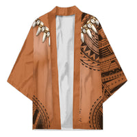 Polynesian Chief Inspired Costume Kimono Tribal Pattern With Tooth Necklace
