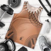 Polynesian Chief Inspired Costume Men Tank Top Tribal Pattern With Tooth Necklace