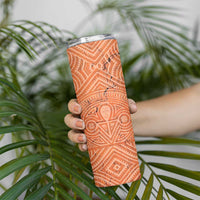Personalised Lapita Culture Skinny Tumbler Iconic Double Face Pattern LT05 - Polynesian Pride