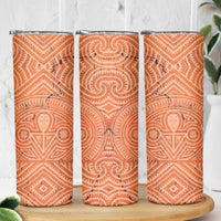 Personalised Lapita Culture Skinny Tumbler Iconic Double Face Pattern LT05 - Polynesian Pride