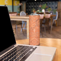 Personalised Lapita Culture Skinny Tumbler Iconic Double Face Pattern LT05 - Polynesian Pride