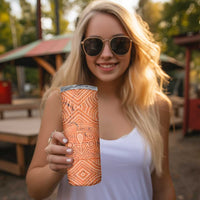 Personalised Lapita Culture Skinny Tumbler Iconic Double Face Pattern LT05 - Polynesian Pride