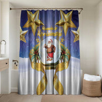 Samoa Christmas Bathroom Set Snow Globe With Samoan Santa - Polynesian Pride