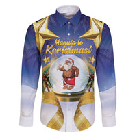 Samoa Christmas Family Matching Short Sleeve Bodycon Dress and Hawaiian Shirt Snow Globe With Samoan Santa - Polynesian Pride