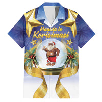 Samoa Christmas Hawaiian Shirt Snow Globe With Samoan Santa - Polynesian Pride