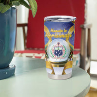 Samoa Christmas Tumbler Cup Snow Globe With Samoan Santa - Polynesian Pride