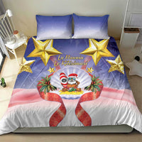 American Samoa Christmas Bedding Set Seashell Santa Beach Vibes - Polynesian Pride