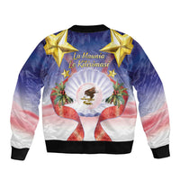 American Samoa Christmas Bomber Jacket Seashell Santa Beach Vibes - Polynesian Pride