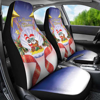 American Samoa Christmas Car Seat Cover Seashell Santa Beach Vibes - Polynesian Pride