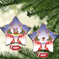 American Samoa Christmas Ceramic Ornament Seashell Santa Beach Vibes - Polynesian Pride