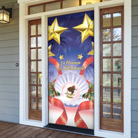 American Samoa Christmas Door Cover Seashell Santa Beach Vibes - Polynesian Pride
