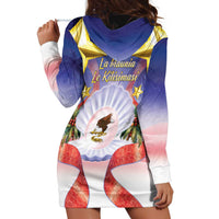 American Samoa Christmas Hoodie Dress Seashell Santa Beach Vibes - Polynesian Pride
