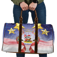 American Samoa Christmas Travel Bag Seashell Santa Beach Vibes - Polynesian Pride