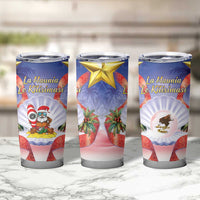 American Samoa Christmas Tumbler Cup Seashell Santa Beach Vibes - Polynesian Pride