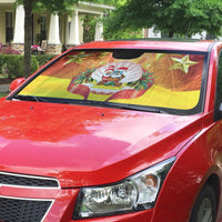 French Polynesia Christmas Auto Sun Shade Seashell Santa Beach Vibes - Polynesian Pride