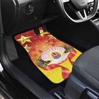 French Polynesia Christmas Car Mats Seashell Santa Beach Vibes - Polynesian Pride