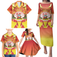 French Polynesia Christmas Family Matching Puletasi and Hawaiian Shirt Seashell Santa Beach Vibes - Polynesian Pride