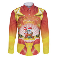 French Polynesia Christmas Family Matching Puletasi and Hawaiian Shirt Seashell Santa Beach Vibes - Polynesian Pride