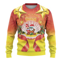 French Polynesia Christmas Ugly Christmas Sweater Seashell Santa Beach Vibes - Polynesian Pride