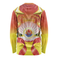 French Polynesia Christmas Long Sleeve Shirt Seashell Santa Beach Vibes - Polynesian Pride