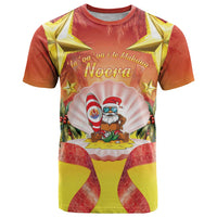 French Polynesia Christmas T Shirt Seashell Santa Beach Vibes - Polynesian Pride