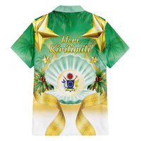 Cook Islands Christmas Family Matching Puletasi and Hawaiian Shirt Seashell Santa Beach Vibes - Polynesian Pride