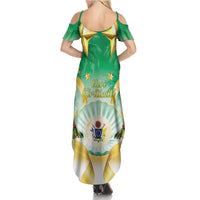 Cook Islands Christmas Family Matching Summer Maxi Dress and Hawaiian Shirt Seashell Santa Beach Vibes - Polynesian Pride