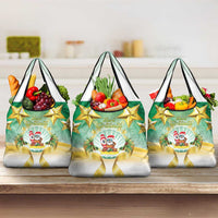 Cook Islands Christmas Grocery Bag Seashell Santa Beach Vibes - Polynesian Pride