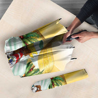 Cook Islands Christmas Umbrella Seashell Santa Beach Vibes - Polynesian Pride