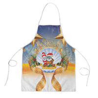 Marshall Islands Christmas Apron Seashell Santa Beach Vibes - Polynesian Pride