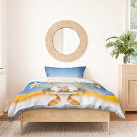 Marshall Islands Christmas Bedding Set Seashell Santa Beach Vibes - Polynesian Pride
