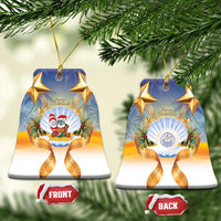 Marshall Islands Christmas Ceramic Ornament Seashell Santa Beach Vibes - Polynesian Pride