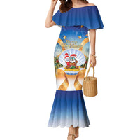 Marshall Islands Christmas Mermaid Dress Seashell Santa Beach Vibes - Polynesian Pride