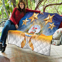 Marshall Islands Christmas Quilt Seashell Santa Beach Vibes - Polynesian Pride