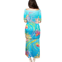 Under The Sea Scuba Diving Family Matching Puletasi Dress and Hawaiian Shirt Polynesian Pattern LT05 - Polynesian Pride