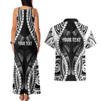 Personalised Remember Samoa Black Saturday Couples Matching Tank Maxi Dress and Hawaiian Shirt Samoa Mo Samoa LT05 - Polynesian Pride