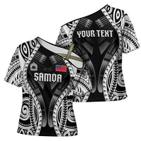 Personalised Remember Samoa Black Saturday Cross Shoulder Shirt Samoa Mo Samoa LT05 - Polynesian Pride
