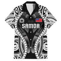 Personalised Remember Samoa Black Saturday Family Matching Puletasi and Hawaiian Shirt Samoa Mo Samoa LT05 Dad's Shirt - Short Sleeve Black - Polynesian Pride